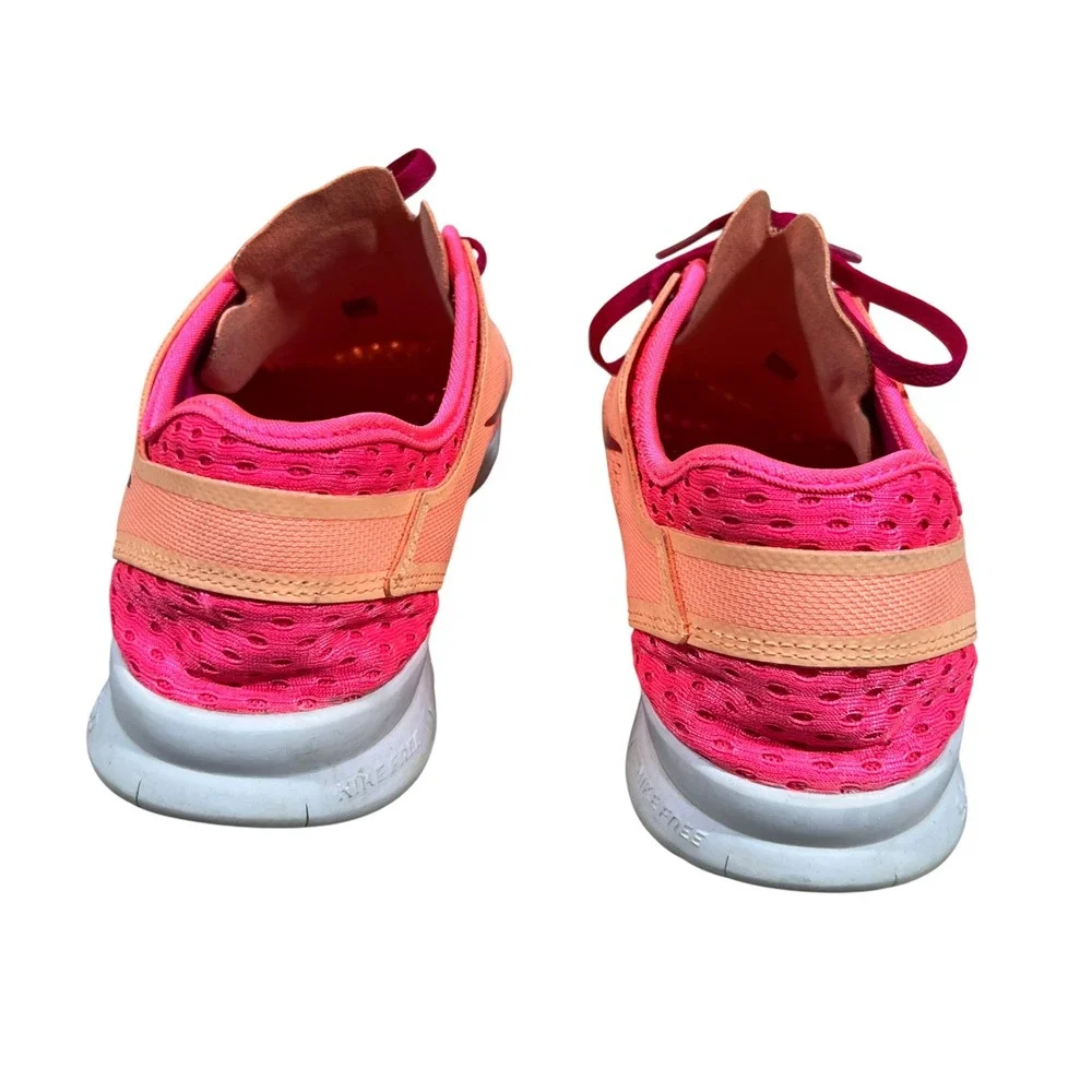 Nike Free TR Fit 5 Mesh Training Shoes Orange Pink 718932-800 Size 9